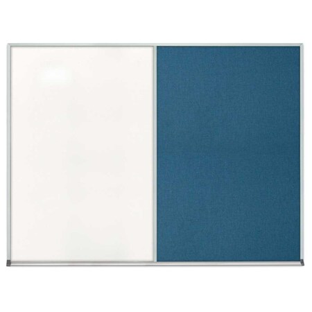United Visual Products Single Door Radius Corkboard, 24"x36", Sat, UV7001RC-SATIN-PEARL UV7001RC-SATIN-PEARL